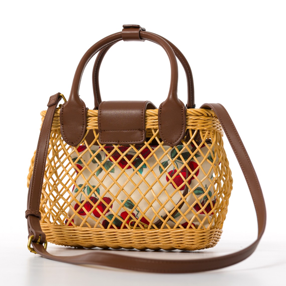 Borsa a tracolla in vimini con pochette Twinset