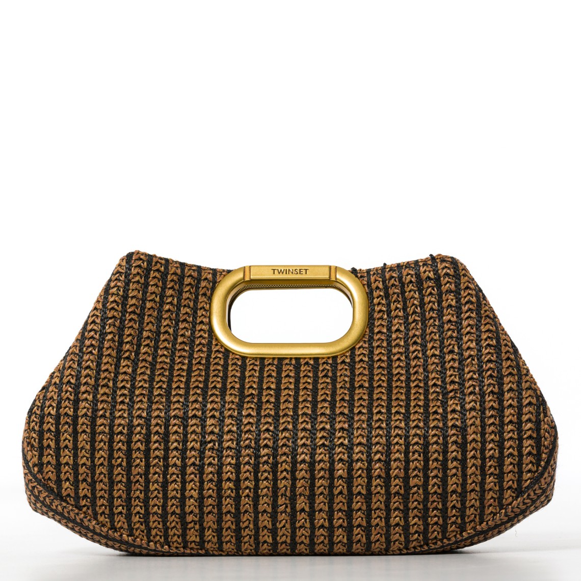 Maxi clutch in paglia jacquard Twinset