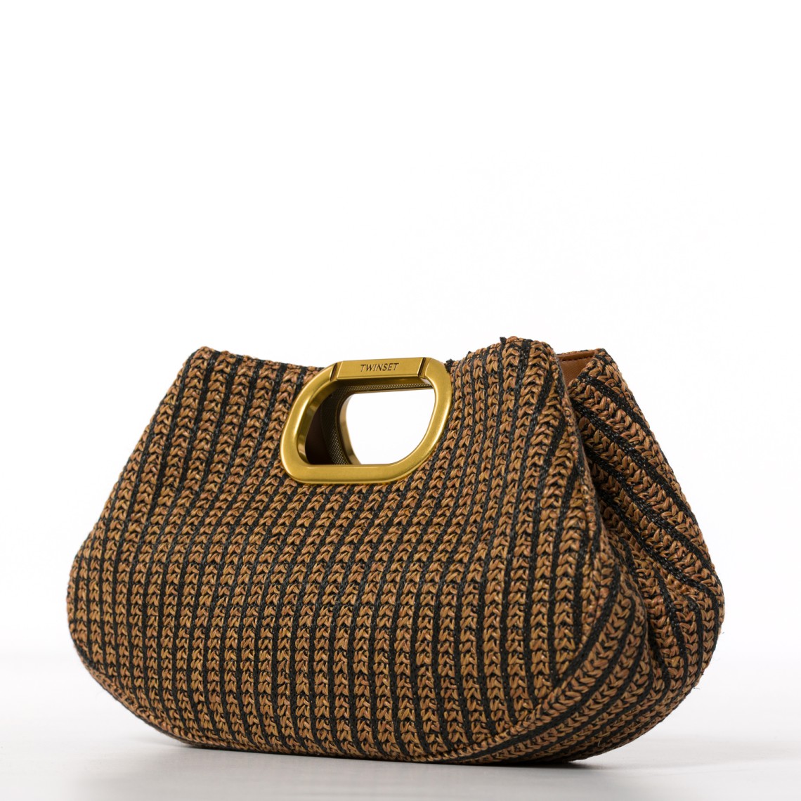 Maxi clutch in paglia jacquard Twinset