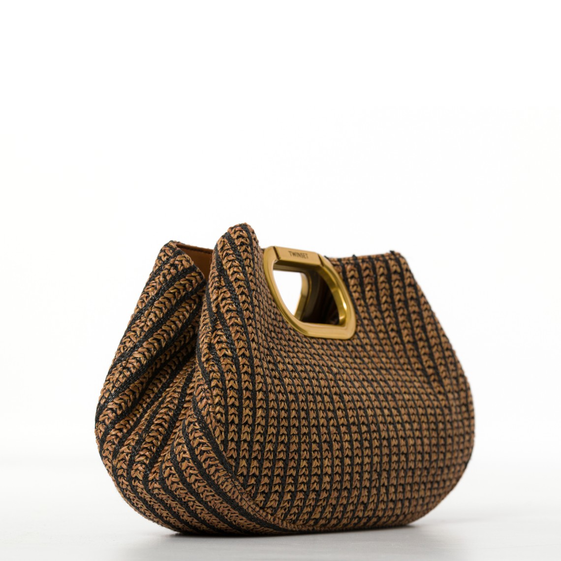 Maxi clutch in paglia jacquard Twinset