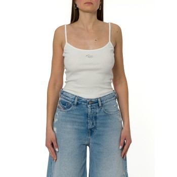 Top a costine con Oval D metallizzato Diesel