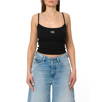 Top a costine con Oval D metallizzato Diesel