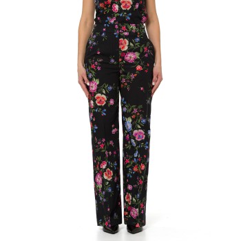 Pantaloni straight a fiori Liu Jo