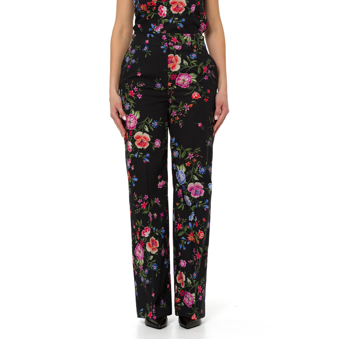 Pantaloni straight a fiori Liu Jo