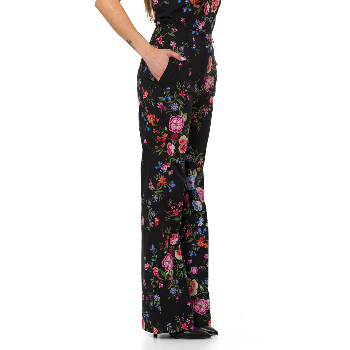 Pantaloni straight a fiori Liu Jo