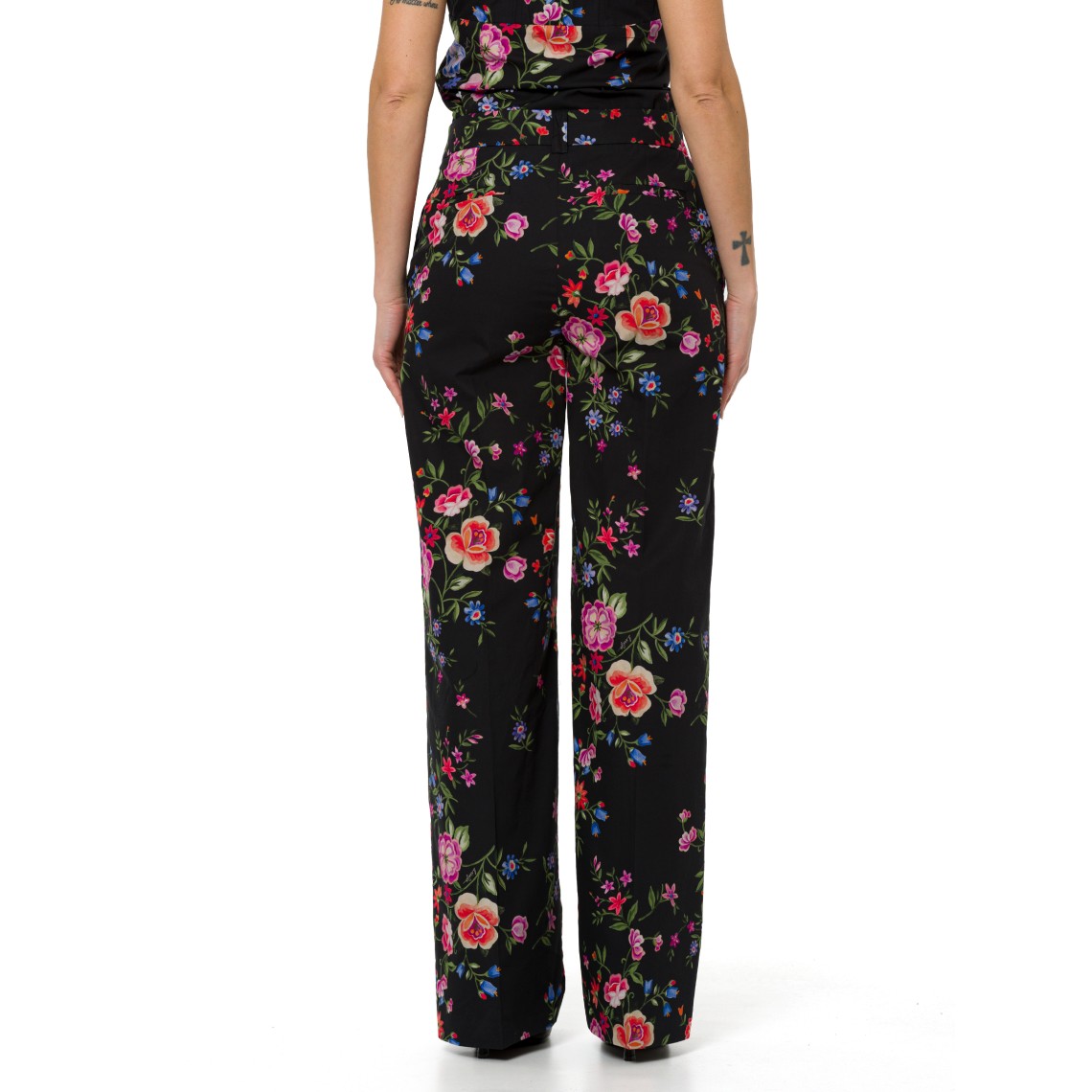 Pantaloni straight a fiori Liu Jo