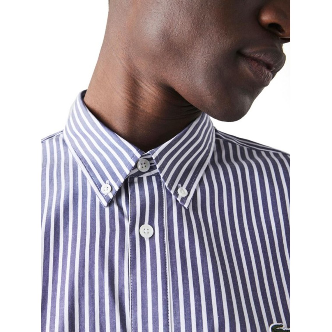Camicia in Cotone a Righe Lacoste