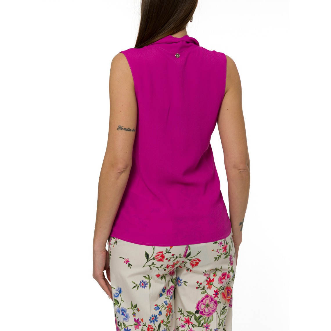 Top Liu Jo in georgette con scollo a V