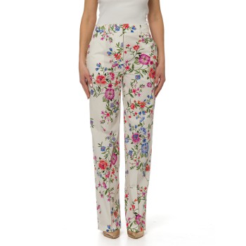 Pantaloni straight a fiori Liu Jo