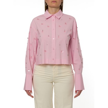 Camicia boxy con ricami gioiello Liu Jo