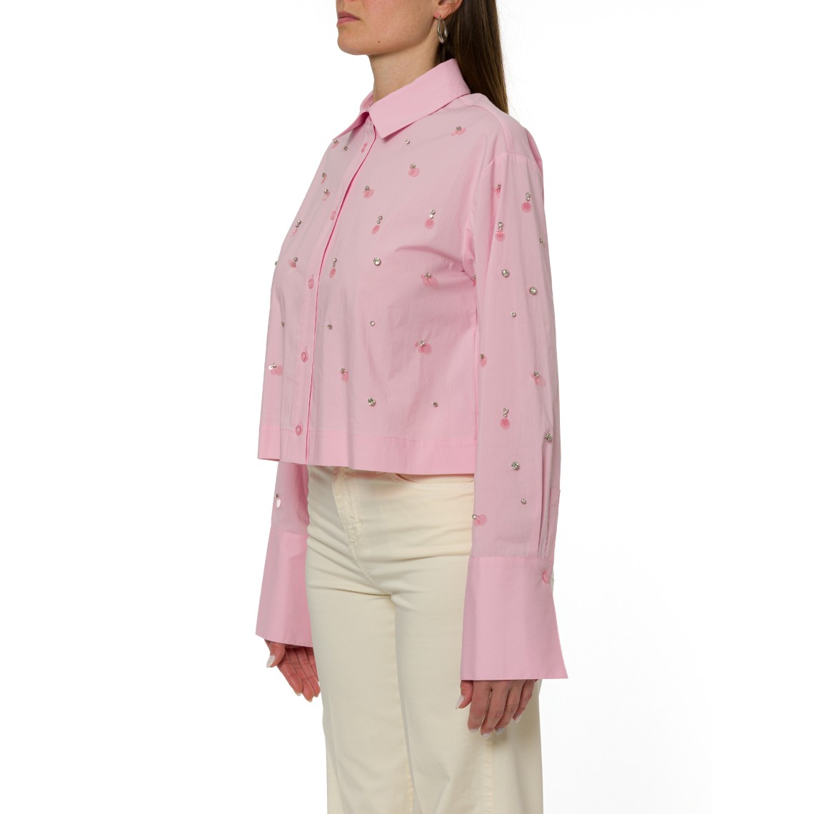 Camicia boxy con ricami gioiello Liu Jo