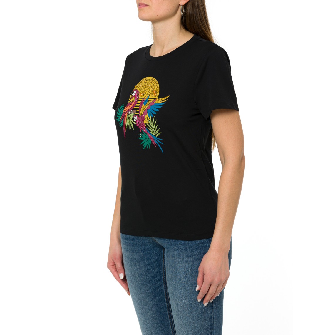 T-shirt con stampa e applicazioni Liu Jo