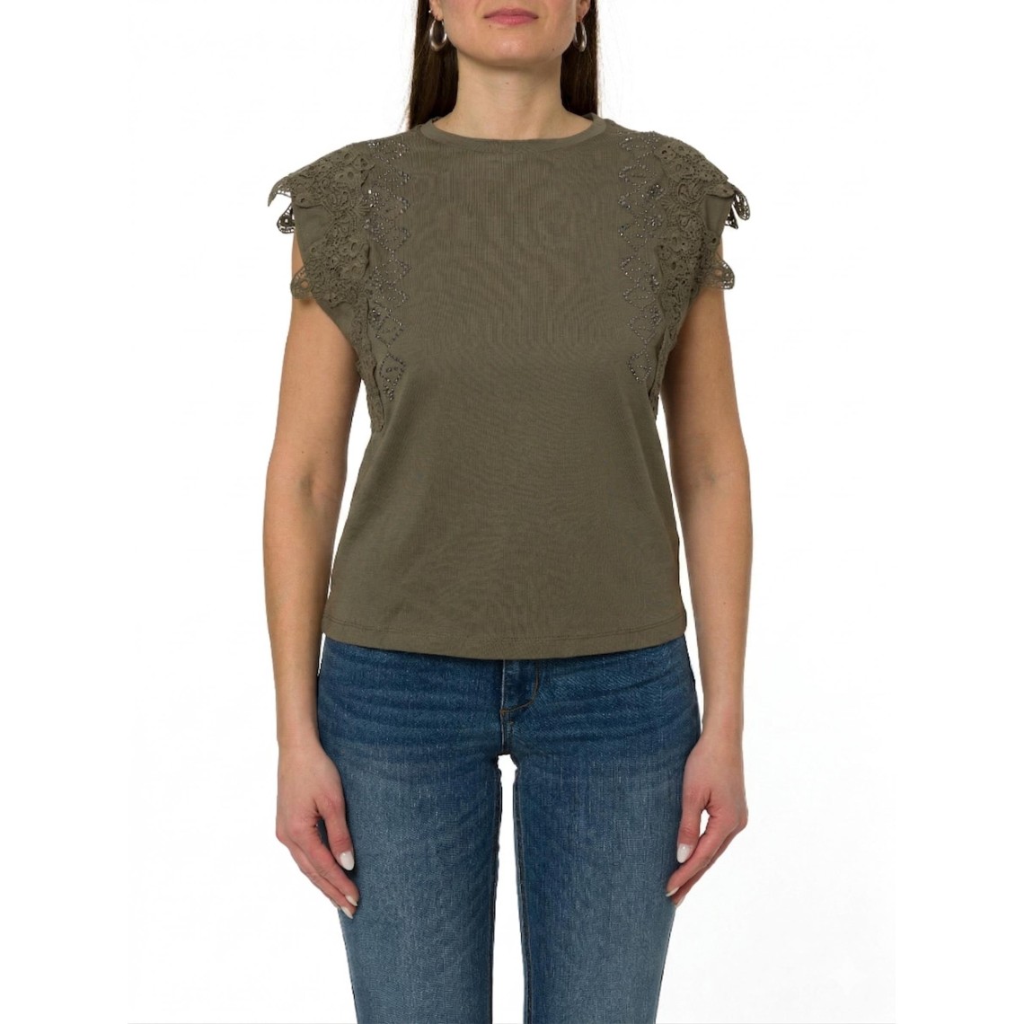 T-shirt con dettagli macramè Liu Jo