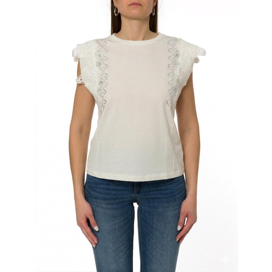 T-shirt con dettagli macramè Liu Jo