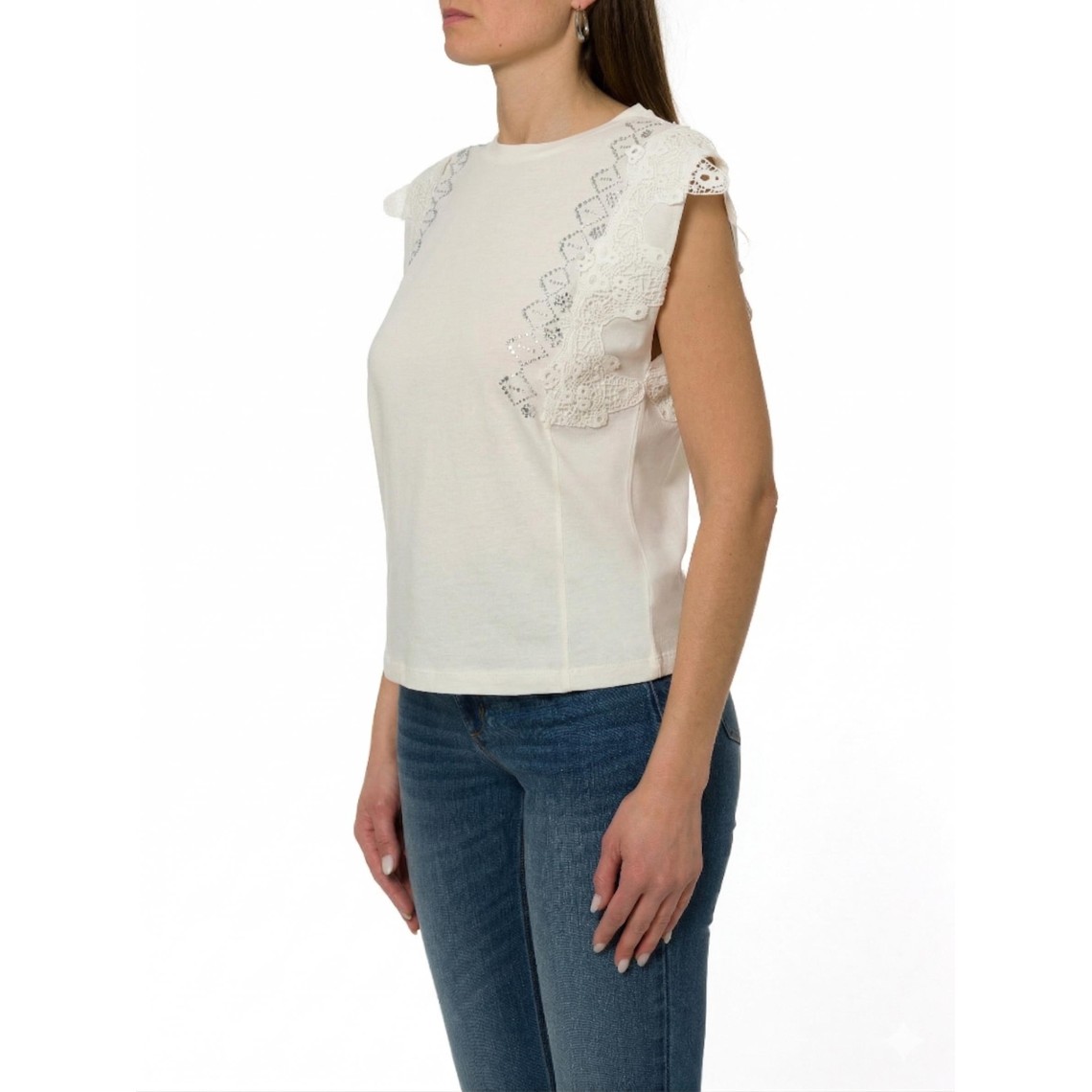 T-shirt con dettagli macramè Liu Jo