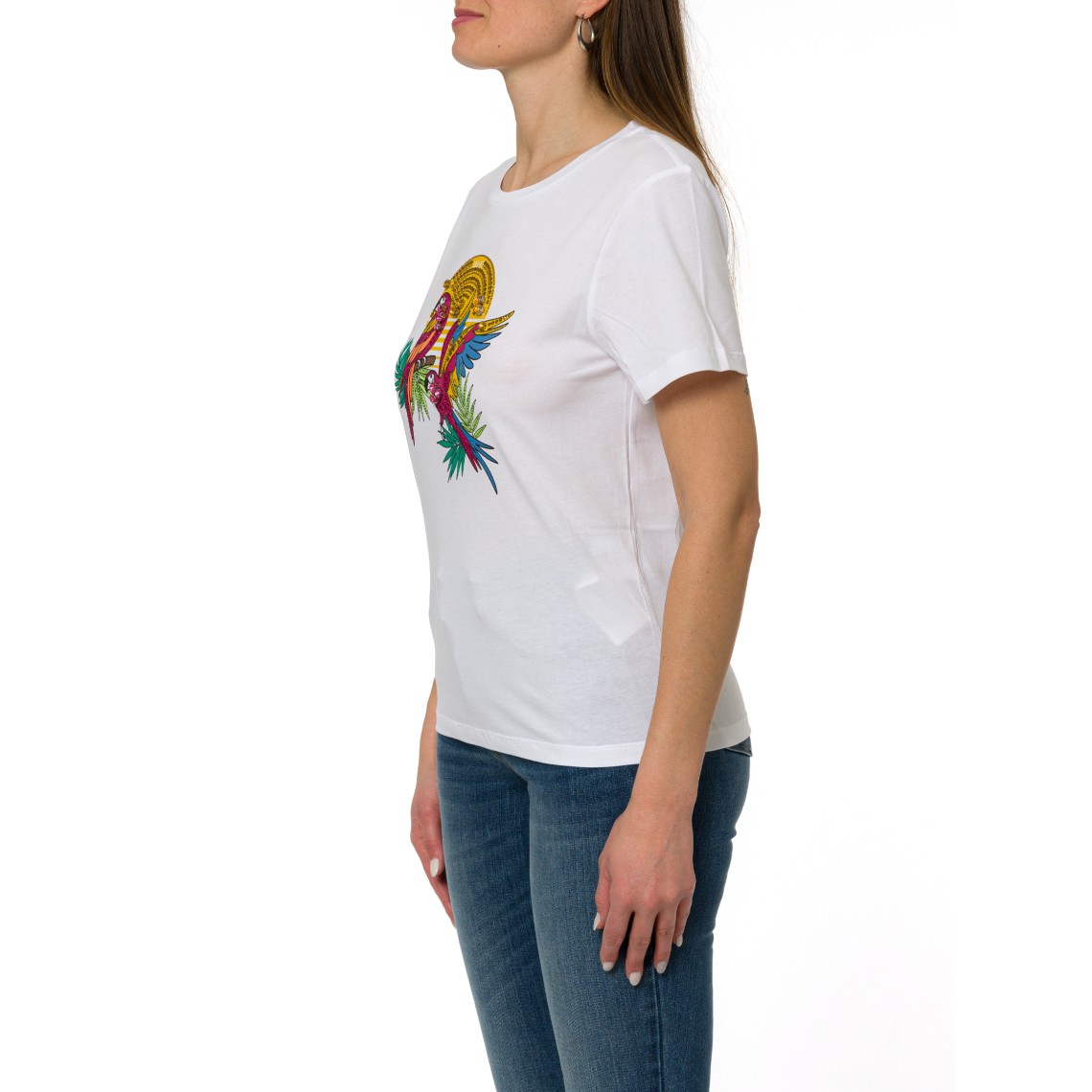 T-shirt con stampa e applicazioni Liu Jo