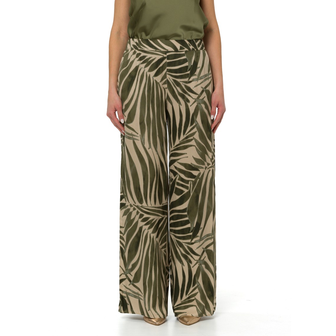 Pantaloni ampi in twill fluido Pennyblack