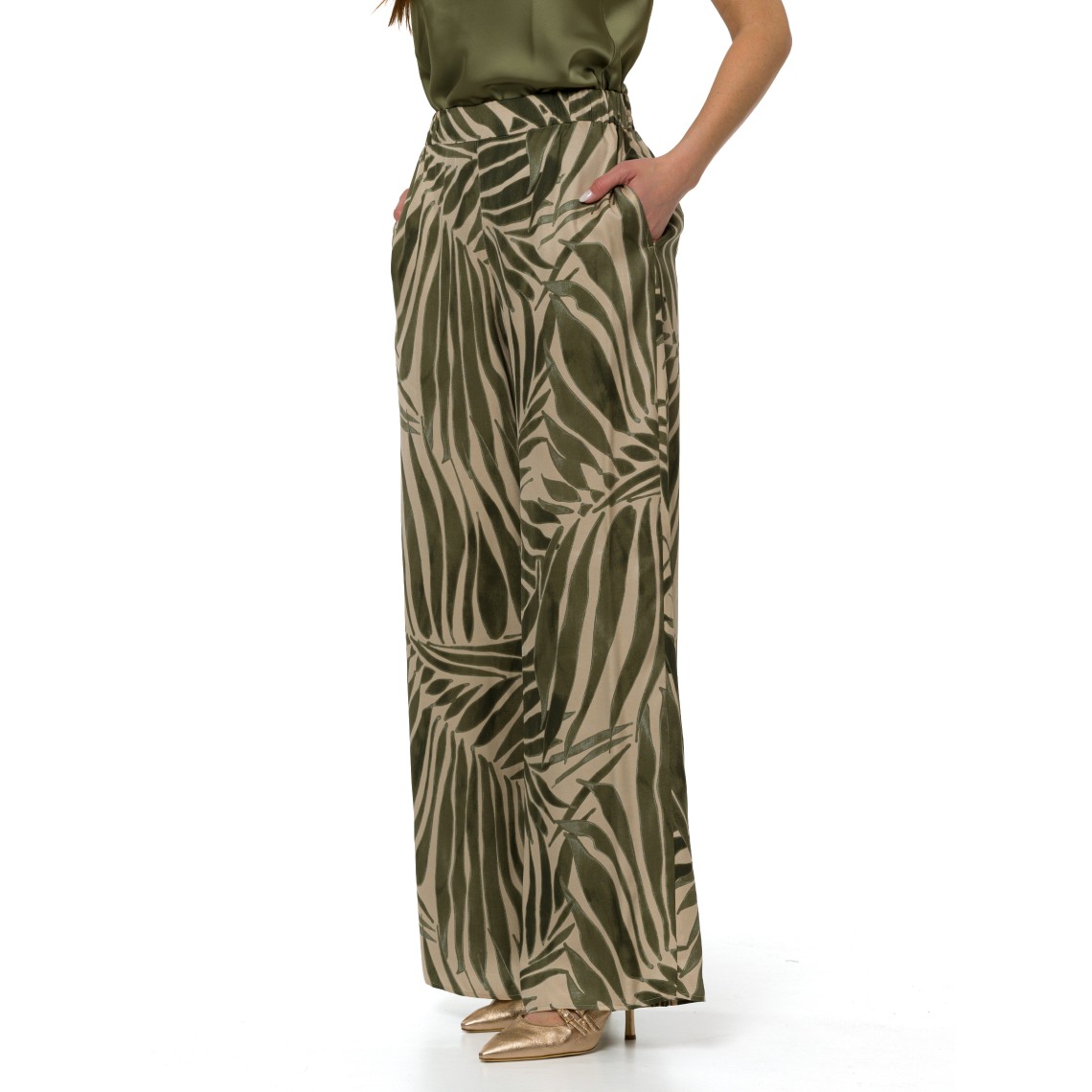 Pantaloni ampi in twill fluido Pennyblack