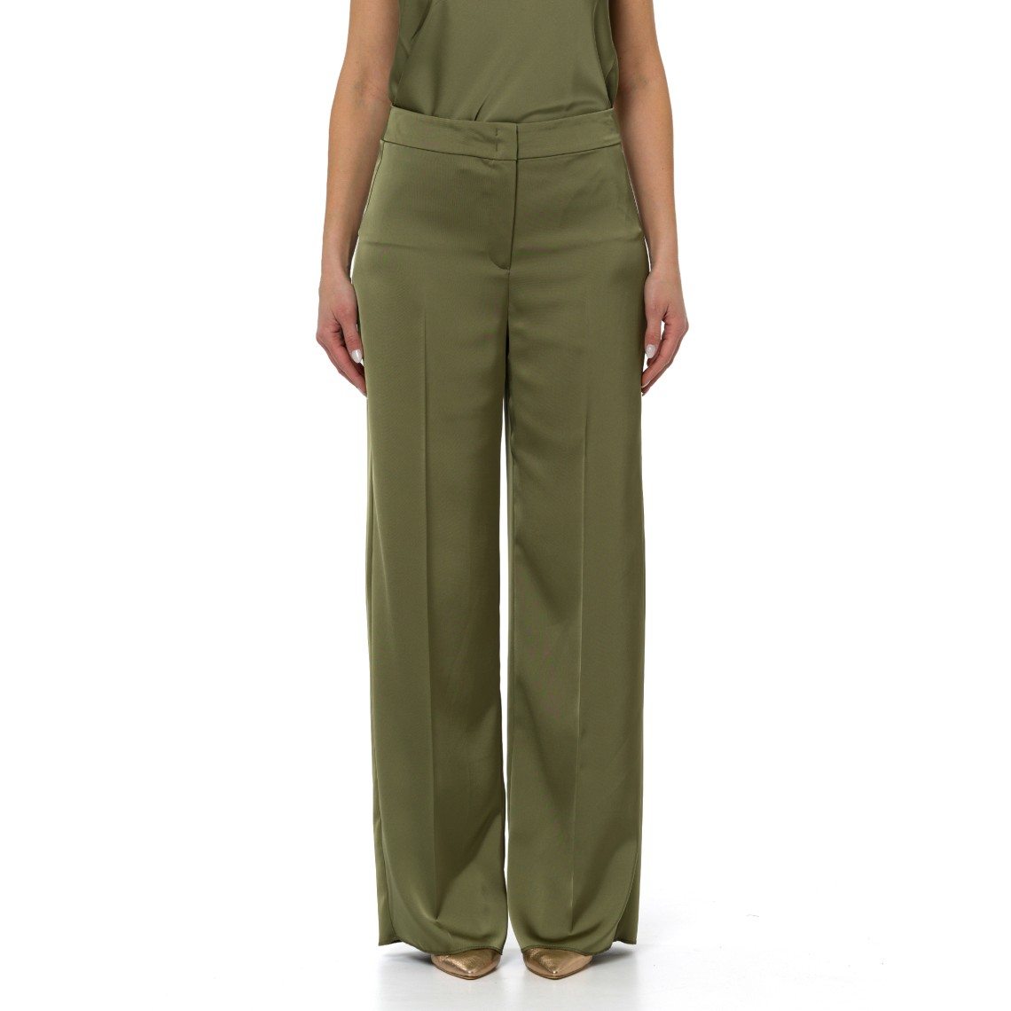 Pantaloni a gamba dritta in doppio raso Pennyblack