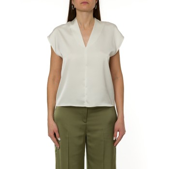 Blusa in raso con scollo a V Pennyblack