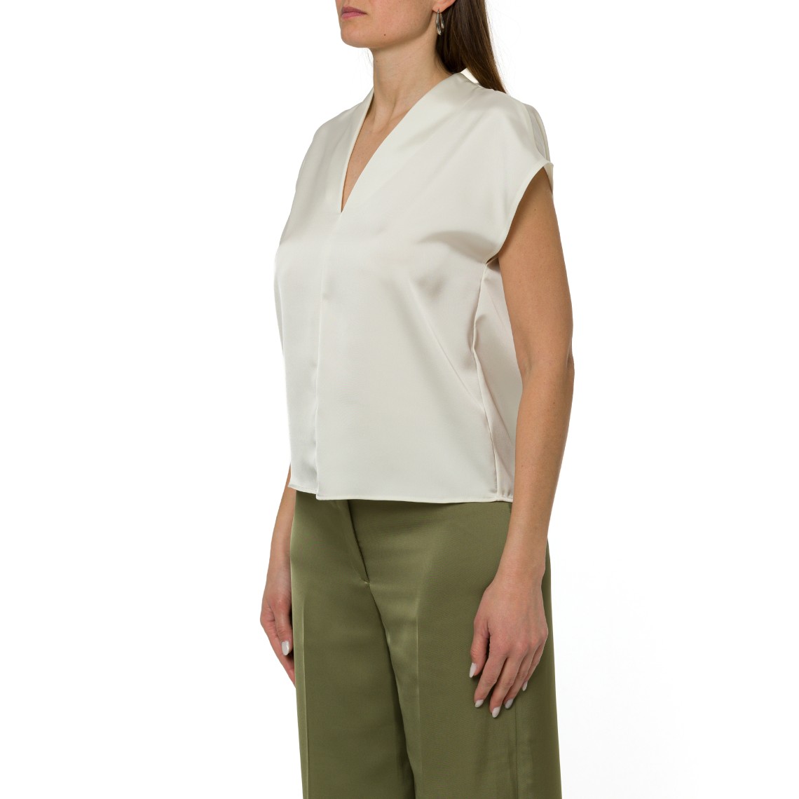 Blusa in raso con scollo a V Pennyblack