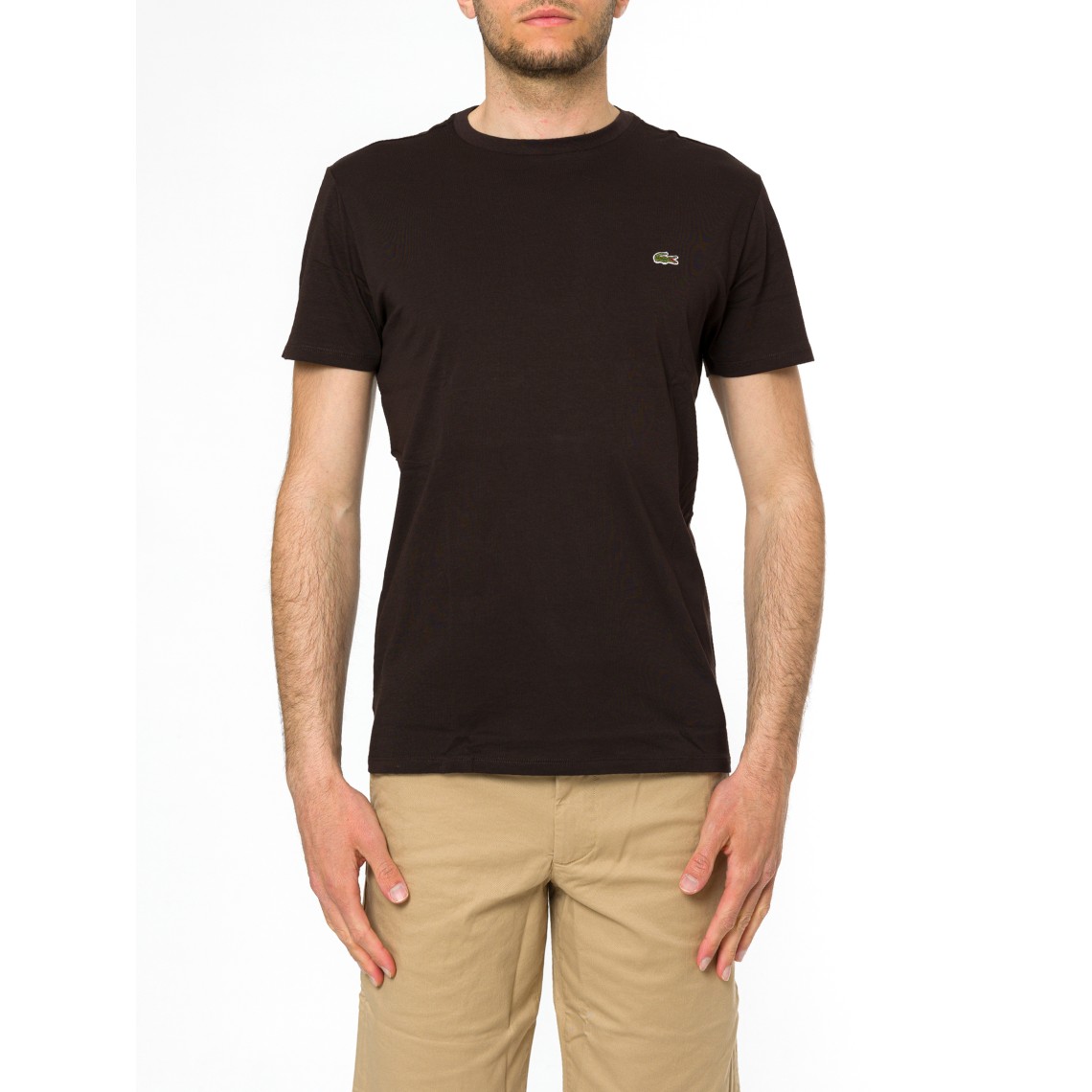 T-shirt girocollo in Jersey di cotone Lacoste