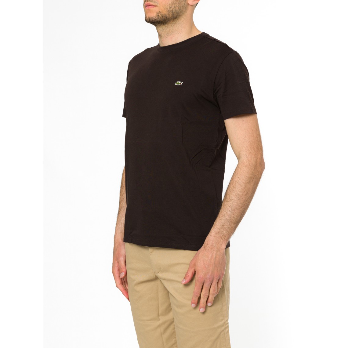 T-shirt girocollo in Jersey di cotone Lacoste