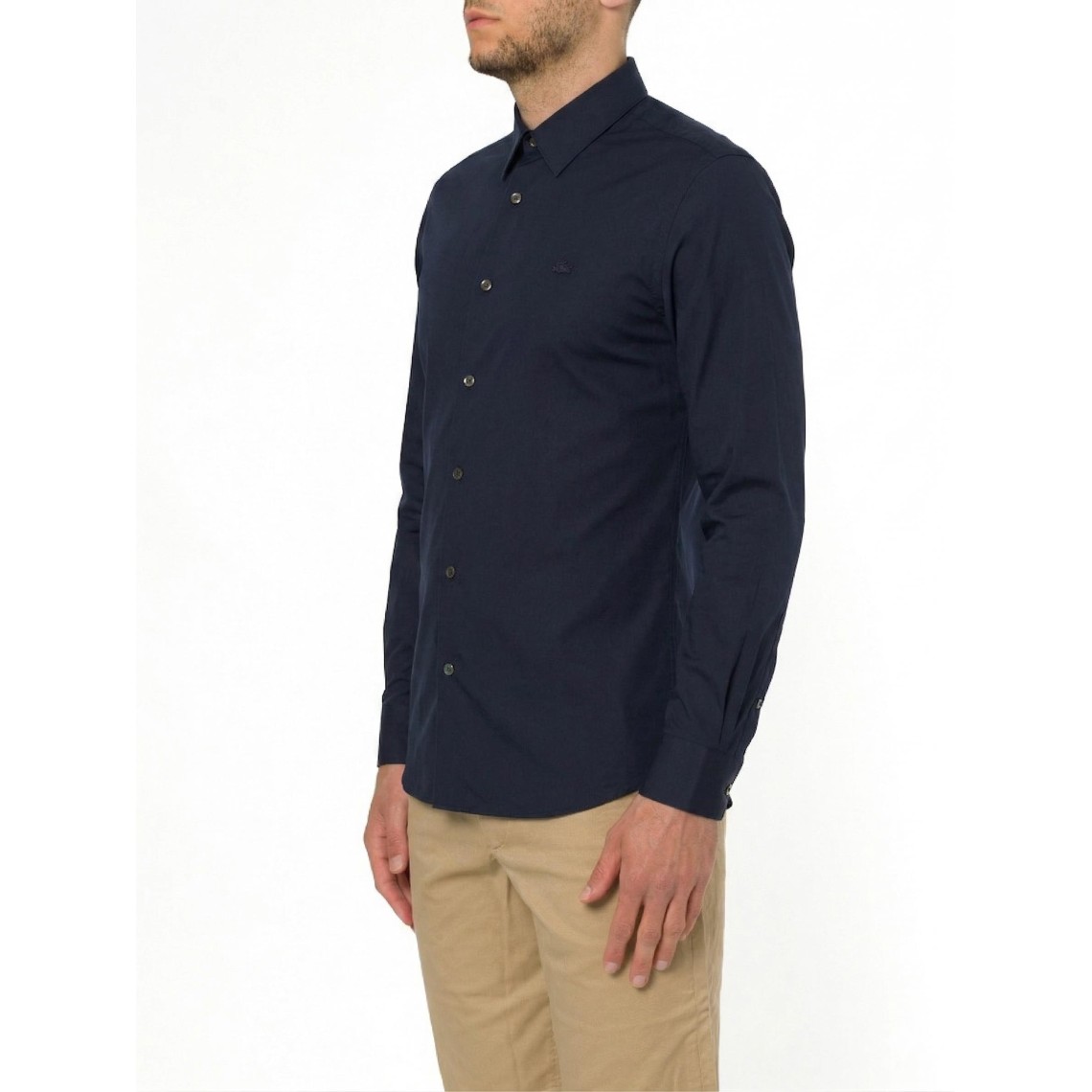 Camicia in popeline stretch slim fit Lacoste