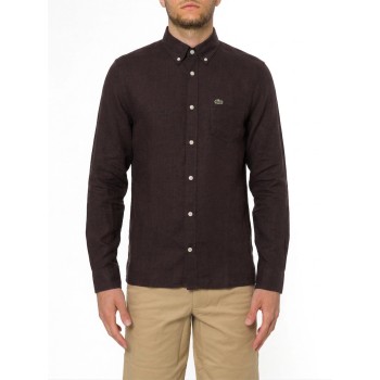 Camicia di lino regular fit Lacoste