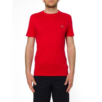 T-shirt girocollo in jersey di cotone Lacoste