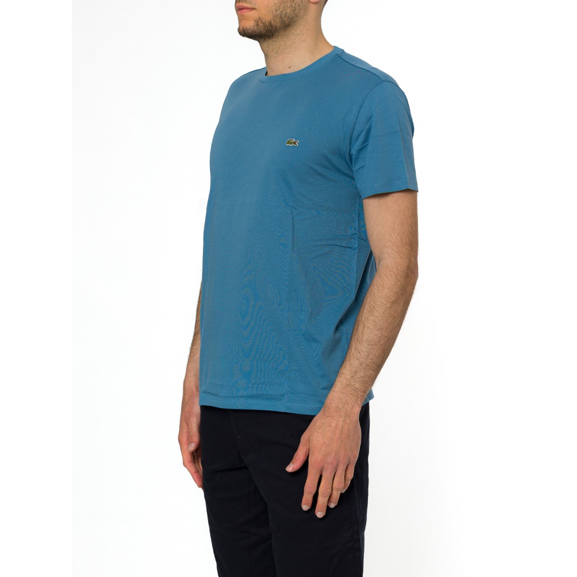 T-shirt girocollo in Jersey di cotone Lacoste