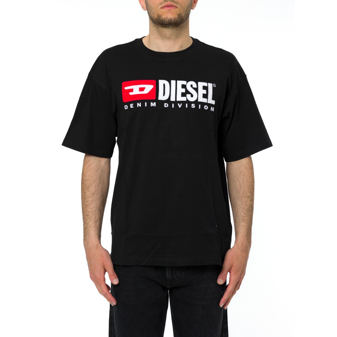 T-shirt con patch logo Diesel