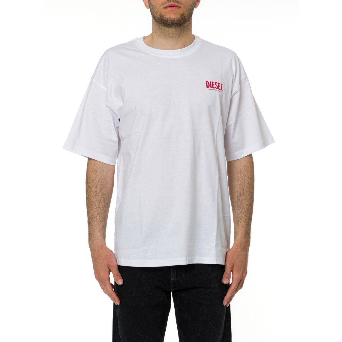 T-shirt in cotone con stampa Diesel