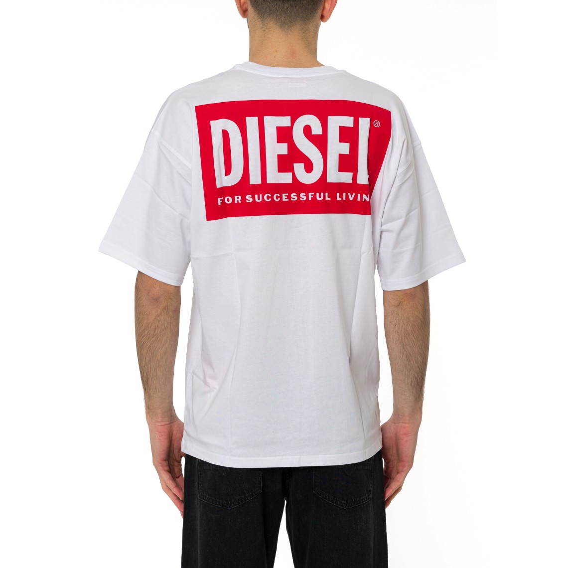 T-shirt in cotone con stampa Diesel