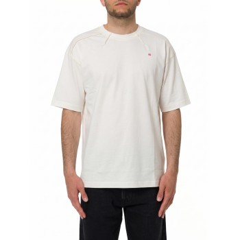 T-shirt in cotone con micro ricamo Diesel