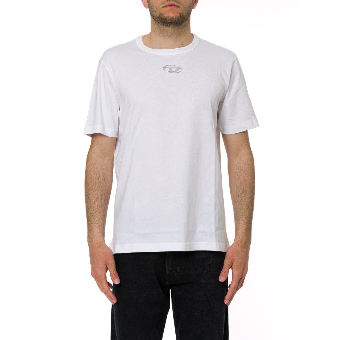 T-shirt con Oval D metallica Diesel