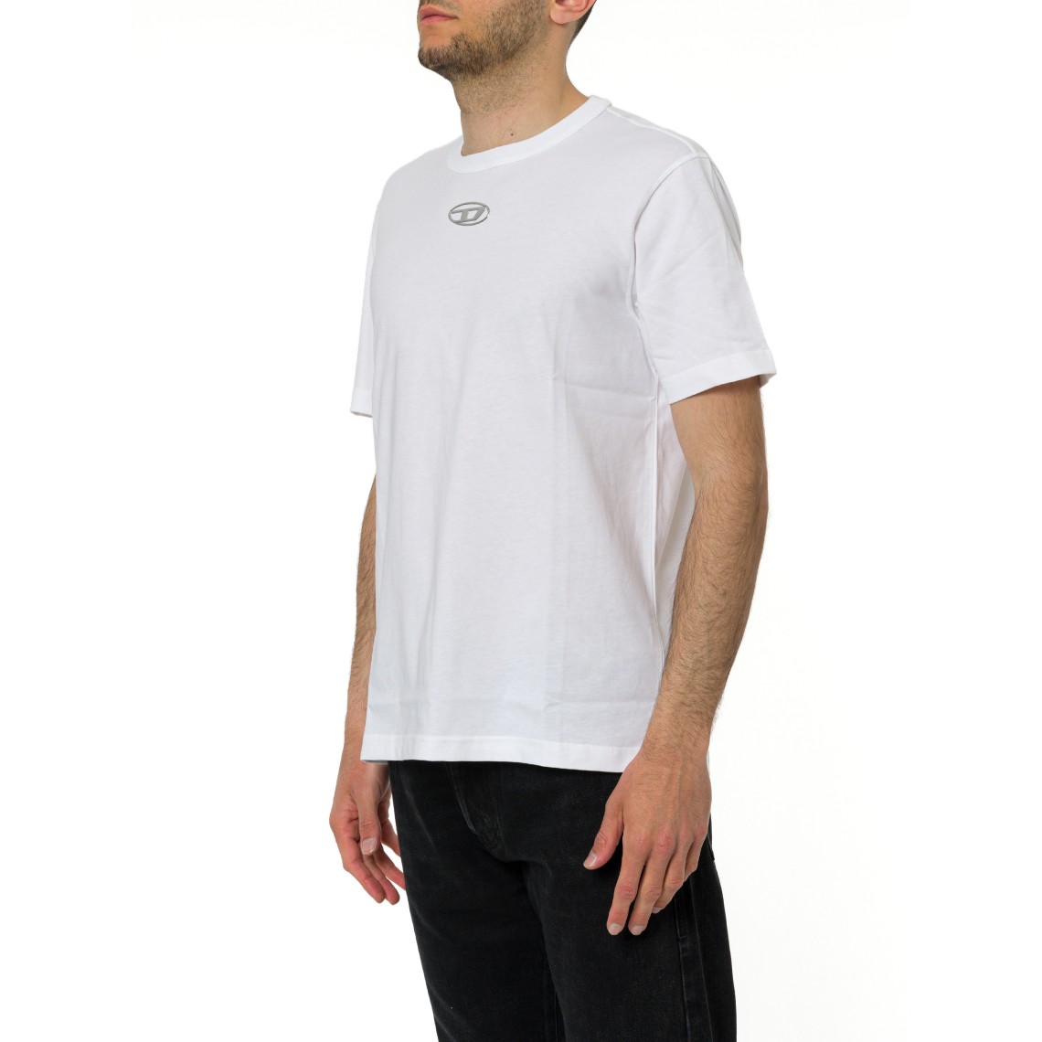 T-shirt con Oval D metallica Diesel