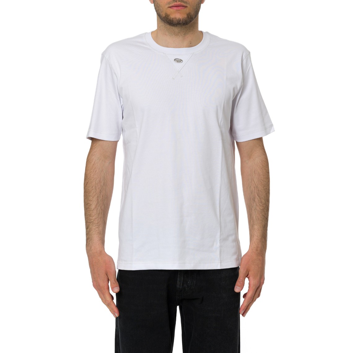 T-shirt Diesel regular con girocollo e Oval D