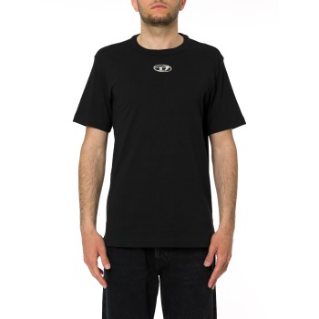 T-shirt con Oval D metallica Diesel