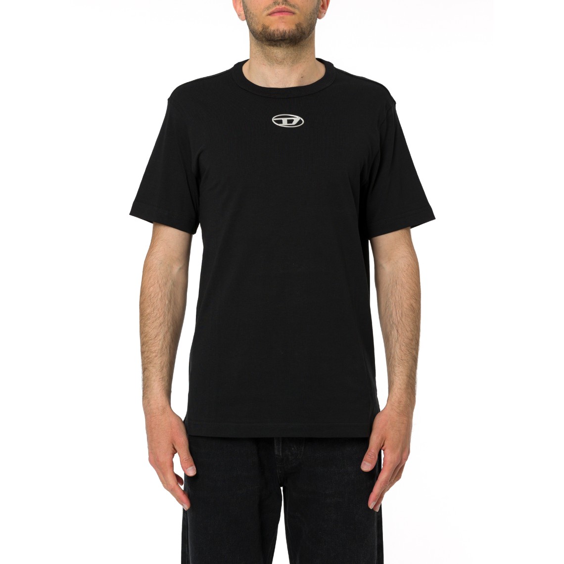 T-shirt con Oval D metallica Diesel