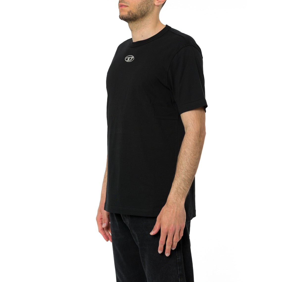 T-shirt con Oval D metallica Diesel
