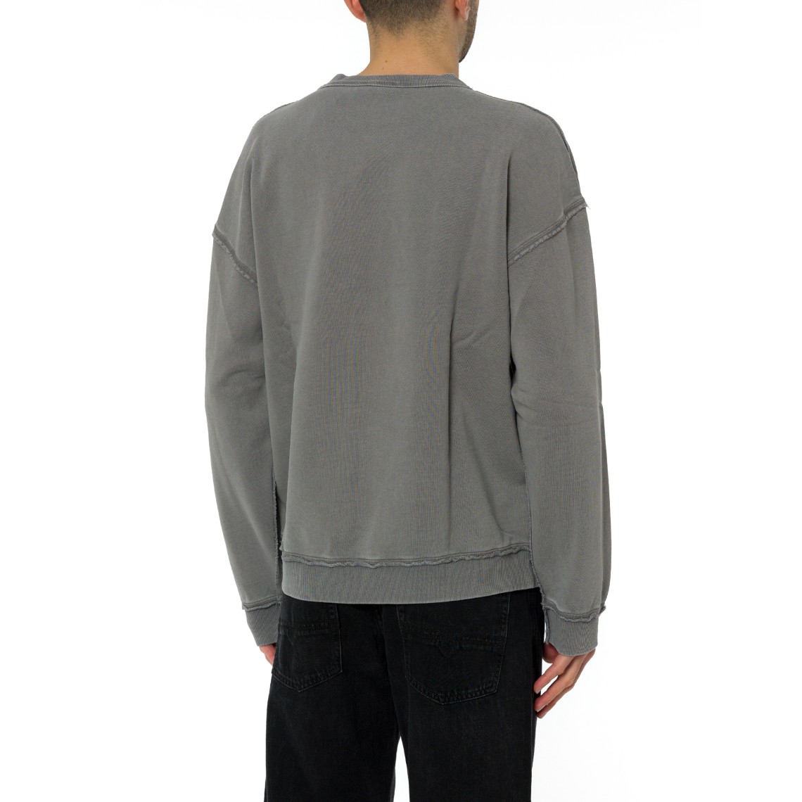 Felpa in cotone con logo applicato Diesel