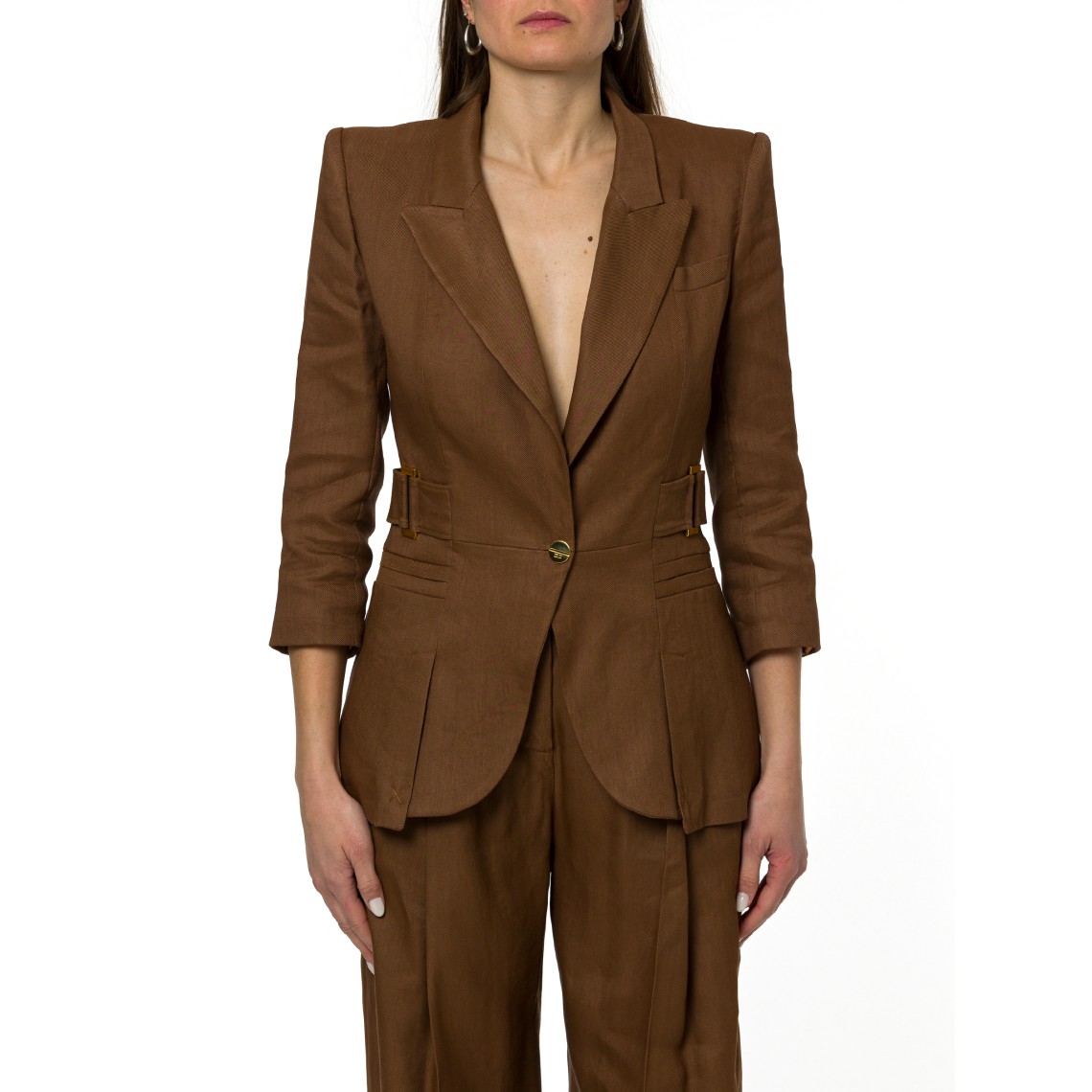 Giacca in misto lino Elisabetta Franchi