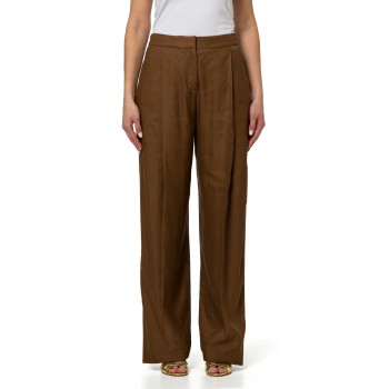 Pantaloni in misto lino Elisabetta Franchi