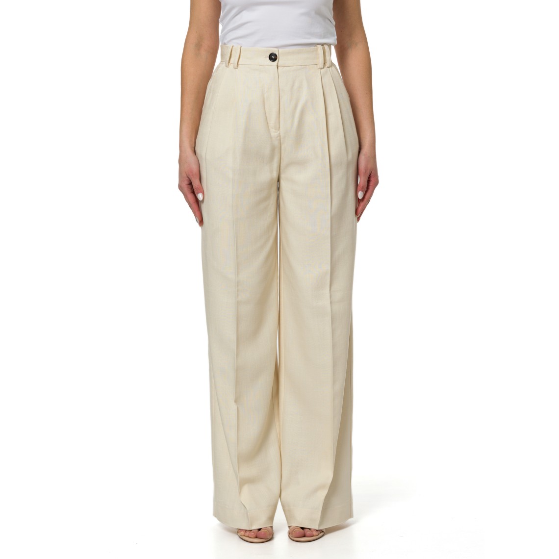 Pantaloni dritti con piega Brescello Pinko