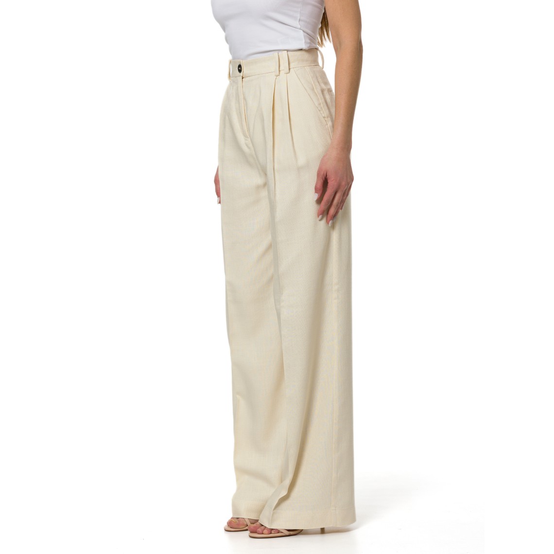 Pantaloni dritti con piega Brescello Pinko