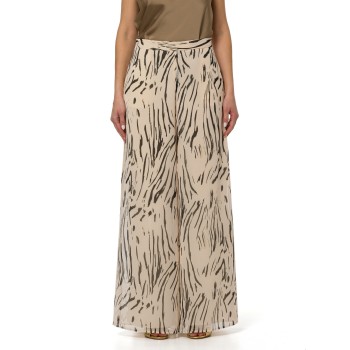 Pantaloni in georgette zebrata Pennyblack