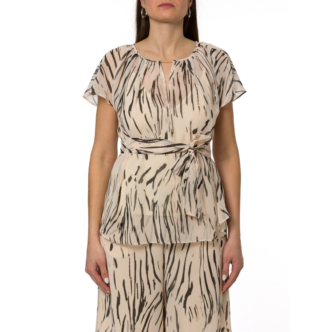Blusa in georgette zebrata Pennyblack