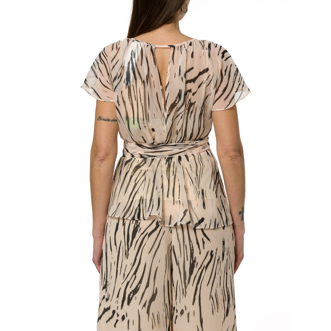 Blusa in georgette zebrata Pennyblack