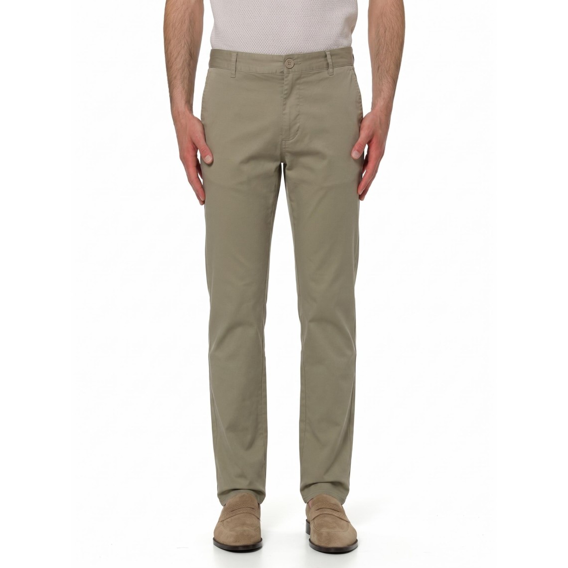 Pantaloni in Twill di Cotone Stretch Armani Exchange